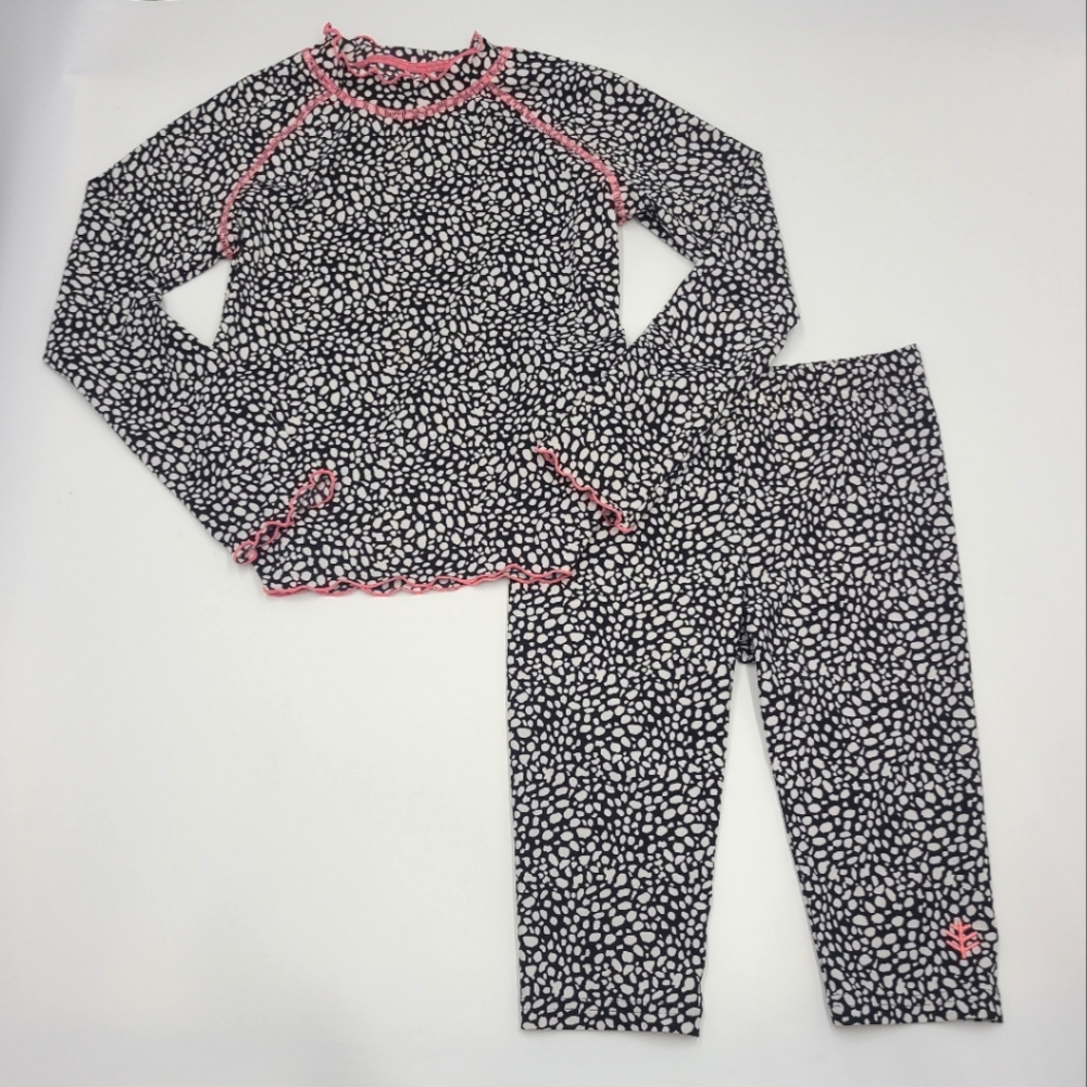 Coolibar girls' swim rashguard and capri set size XS